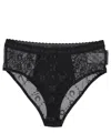 Marine Serre High Elastic Brief Mesh Flock Glitter In Black