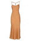 Marine Serre Moon Satin Long Slip Dress In Multi