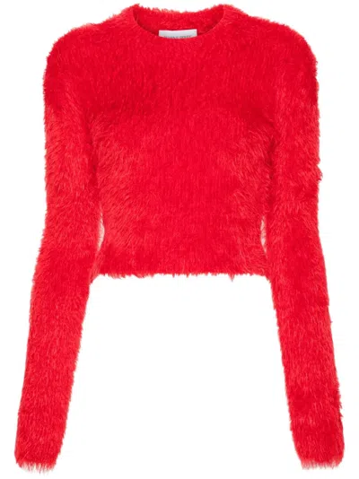 Marine Serre Brushed Sweater In Rot
