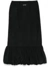 Marine Serre Elastic Waist Skirt In Bk99