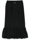 Marine Serre Elastic Waist Skirt In Black