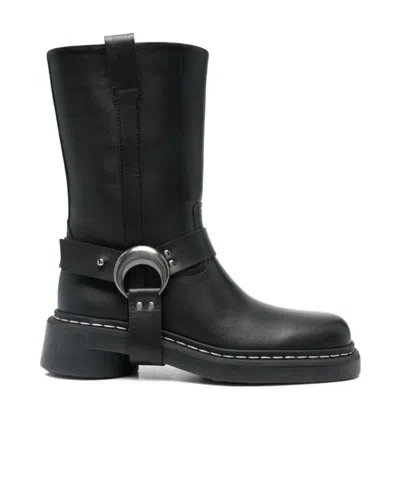 MARINE SERRE MARINE SERRE CRESCENT MOON-PLAQUE SLIP-ON BOOTS