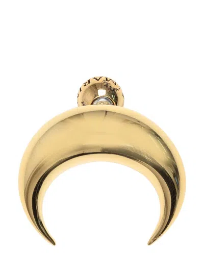 Marine Serre Button Earring In Gold