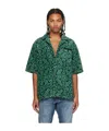 Marine Serre Graphic-print Short-sleeve Shirt In Green