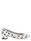 Marine Serre White & Black Repetto Edition Camille Ballet Heels In Multicolor