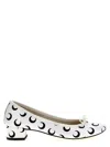 Marine Serre White & Black Repetto Edition Camille Ballet Heels In Multicolor