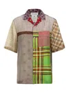 Marine Serre Regenerated Silk Scarves Bowling Shirt And Blouse Multicolor In Brown