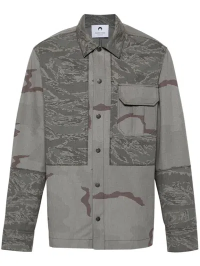 MARINE SERRE MARINE SERRE CAMOUFLAGE PRINT OVERSHIRT