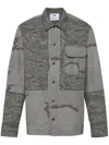 Marine Serre Pattern Printed Casual Jacket In Grey