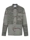 Marine Serre Pattern Printed Casual Jacket In Grey