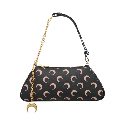 Pre-owned Marine Serre Canvas Core Shoulder Bag 'inverse Tan' | Black | Women's Size Onesize