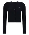 Marine Serre Core Knit Cardigan In Black