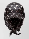 Marine Serre Casual Hat With Tied Detail And Moon Pattern In Brown