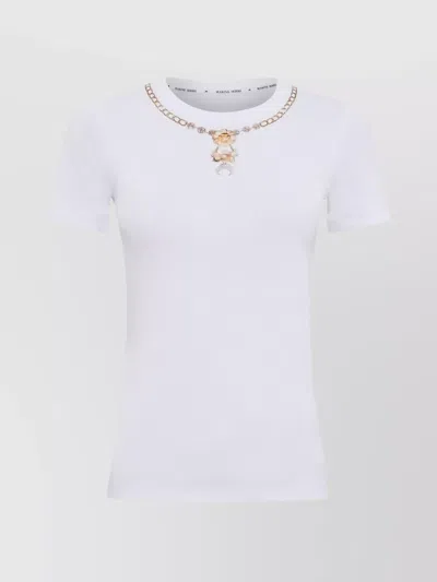 MARINE SERRE CHAIN NECKLACE PRINT COTTON T-SHIRT