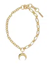 Marine Serre Crescent Moon Charm Necklace Chain In Gold