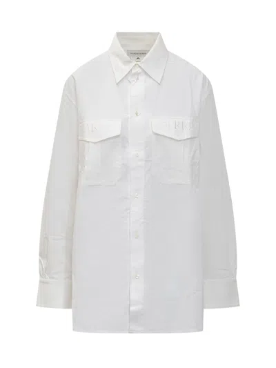 Marine Serre Classic Cotton Shirt Release In White