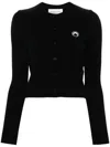 Marine Serre Core Knit Cardigan In Black