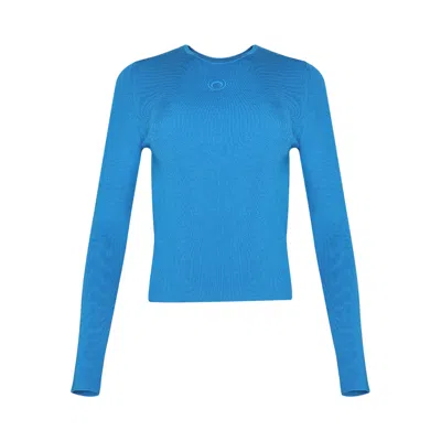 Pre-owned Marine Serre Core Knit Open Back Pullover 'blue'