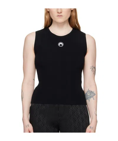 Marine Serre Core Round Neck Vest In Black