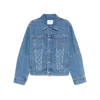Marine Serre Structured Denim Jacket Featuring Chest Pockets