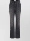 Marine Serre Cotton Jeans With Moon Print And Pockets In Black