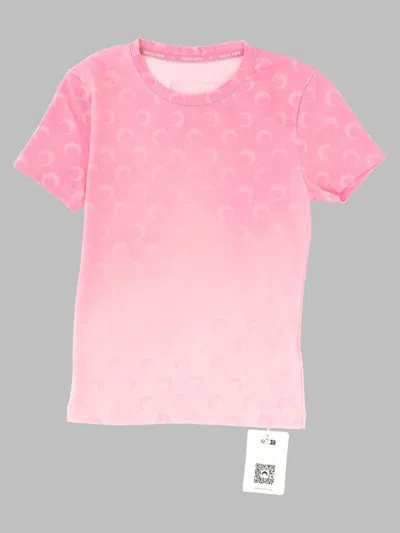 Marine Serre Cotton Mini T-shirt In Pink