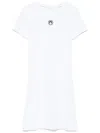 Marine Serre Organic Cotton Rib T-shirt Dress In White