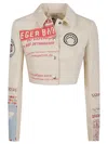 Marine Serre White Cotton Short Jacket