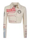 Marine Serre White Cotton Short Jacket In Blanco