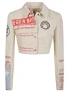 Marine Serre White Cotton Short Jacket In White