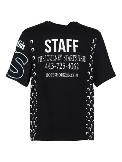 Marine Serre Cotton T-shirt In Black