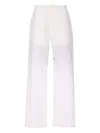 Marine Serre Women Regenerated Pants In 白色