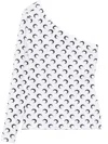 Marine Serre Moon Jersey Second Skin Asymmetric Top Optical White In ホワイト
