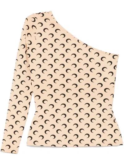 Marine Serre Crescent Moon Asymmetric Top In 中性色
