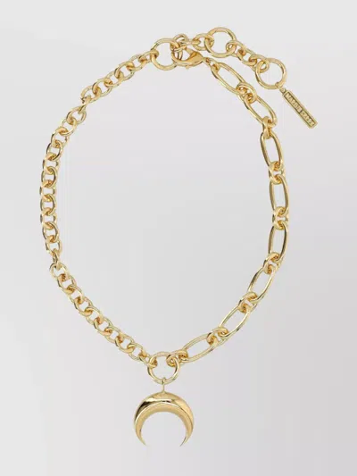 MARINE SERRE CRESCENT MOON CHARM NECKLACE CHAIN