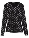 Marine Serre Moon Rhinestone-embellished Top In Black