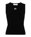 Marine Serre Black Moon Logo Vest In Black