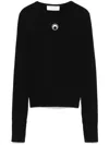 Marine Serre Crescent Moon-embroidered Sweater In Bk99 Black