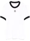 Marine Serre Crescent Moon-embroidered T-shirt In White