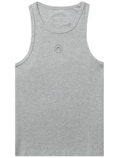MARINE SERRE MARINE SERRE CRESCENT MOON EMBROIDERED TANK TOP