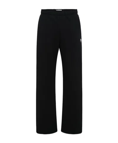 Marine Serre Crescent Moon Embroidered Track Pants In Black