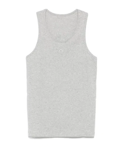 Marine Serre Crescent Moon Embroidered Waistcoat In Grey