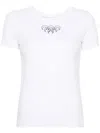 Marine Serre Ssense Exclusive White Embroidered Logo T-shirt In White