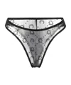 Marine Serre Crescent-moon Flocked Mesh Briefs