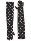 Marine Serre Crescent Moon Gloves In Black