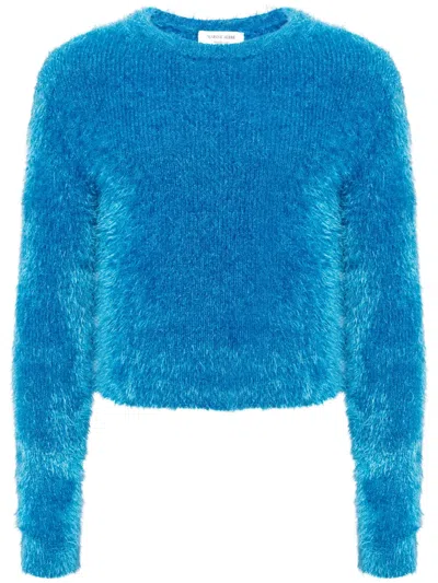Marine Serre Crescent Moon-jacquard Jumper In Blue