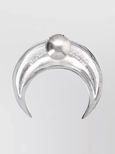 Marine Serre Crescent Moon Large Earring In Metallic