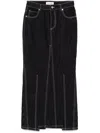 Marine Serre Crescent-moon Maxi Skirt In Schwarz