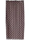 Marine Serre Brown Moon Printed Mesh Midi Skirt In 褐色