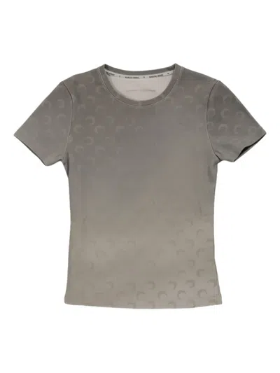 Marine Serre Crescent Moon-motif T-shirt In Gray